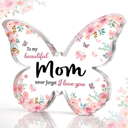 Mother's Day Gifts For Mom Grandma Nana DIY Unique Mom Birthday Gift Ideas Butterfly-Shaped Acrylic Keepsake Gifts For Mothers Day