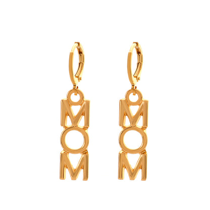 Retro Alphabet Letter Earrings Women